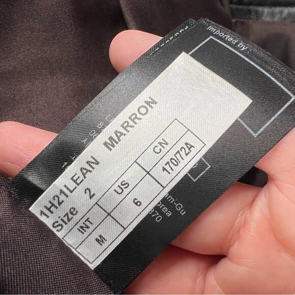 Ba&sh Leandro Leather shorts brown sz 6 - Picture 7 of 13